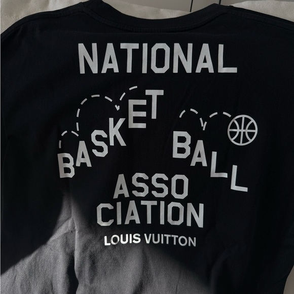 Louis Vuitton × NBA Collection 21AW Black LV Logo T-Shirt XXL Cotton Japan - Picture 8 of 11